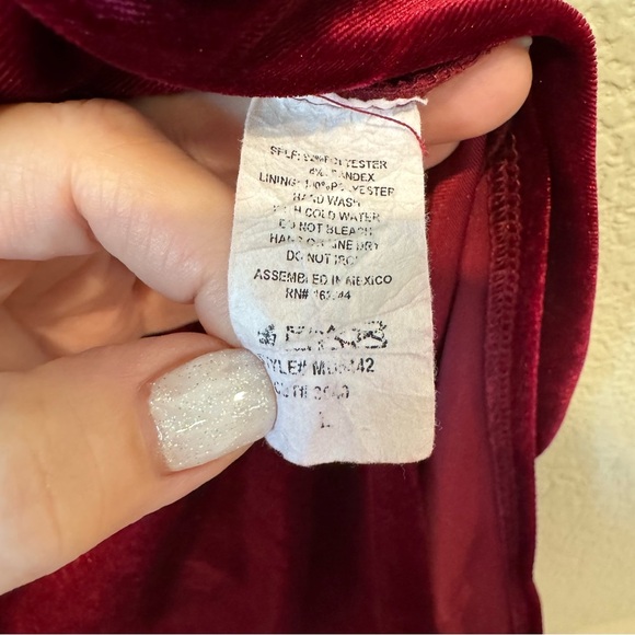 MistyRose Ruched Bodycon Mini Dress – Burgundy Wine Red, Size L - Picture 7 of 7